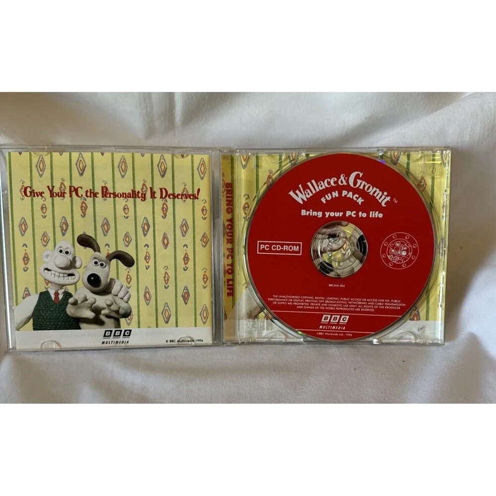 Wallace and Gromit fun pack game for PC Big box version in near mint condition